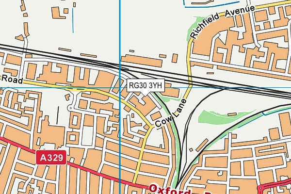 RG30 3YH map - OS VectorMap District (Ordnance Survey)