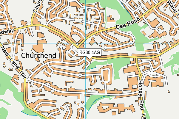 RG30 4AG map - OS VectorMap District (Ordnance Survey)