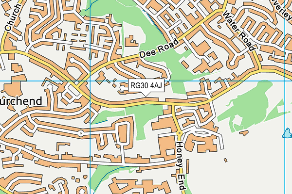 RG30 4AJ map - OS VectorMap District (Ordnance Survey)