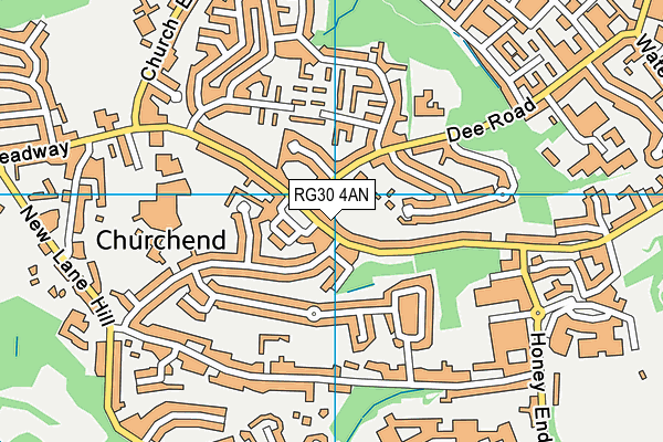 RG30 4AN map - OS VectorMap District (Ordnance Survey)