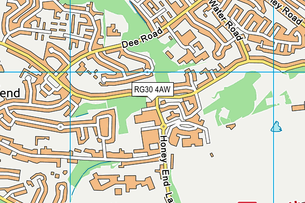 RG30 4AW map - OS VectorMap District (Ordnance Survey)