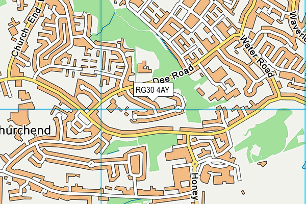 RG30 4AY map - OS VectorMap District (Ordnance Survey)