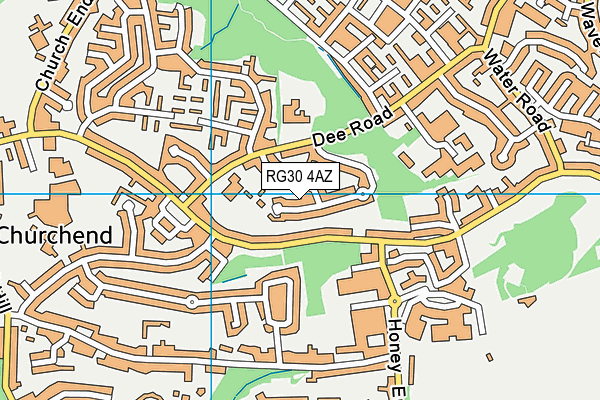 RG30 4AZ map - OS VectorMap District (Ordnance Survey)
