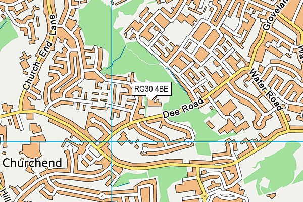 RG30 4BE map - OS VectorMap District (Ordnance Survey)