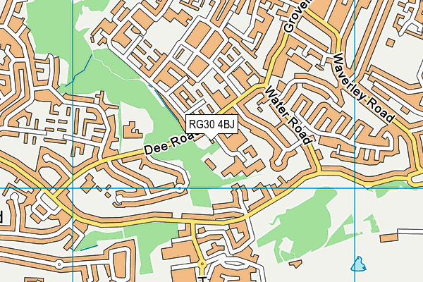 RG30 4BJ map - OS VectorMap District (Ordnance Survey)