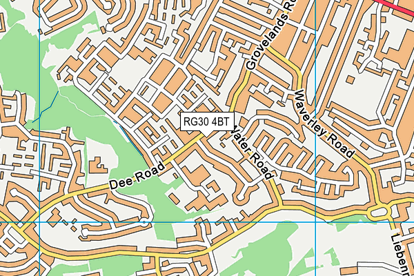 RG30 4BT map - OS VectorMap District (Ordnance Survey)