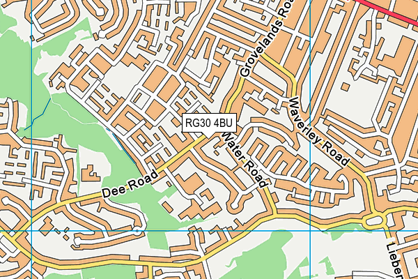 RG30 4BU map - OS VectorMap District (Ordnance Survey)