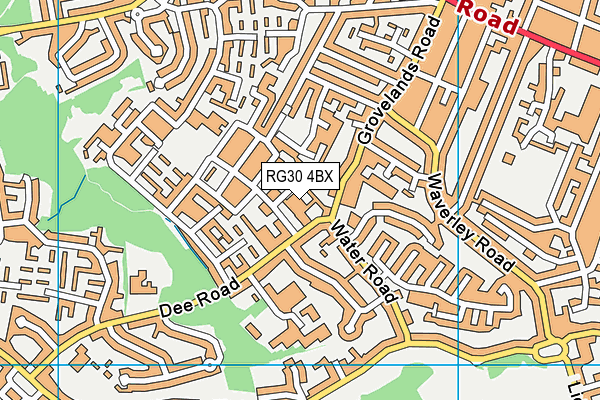 RG30 4BX map - OS VectorMap District (Ordnance Survey)