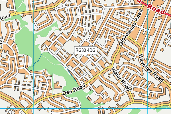 RG30 4DG map - OS VectorMap District (Ordnance Survey)
