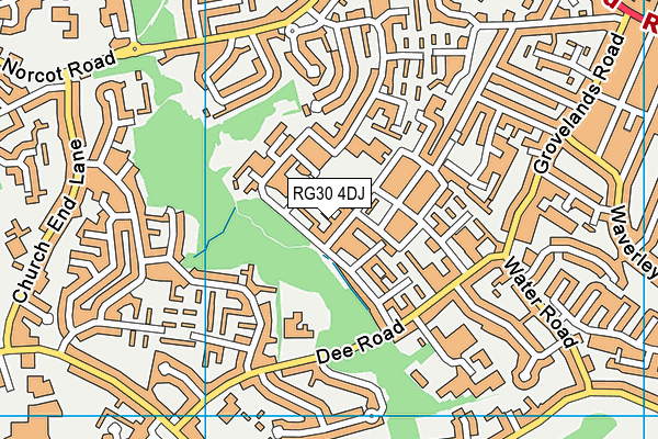 RG30 4DJ map - OS VectorMap District (Ordnance Survey)