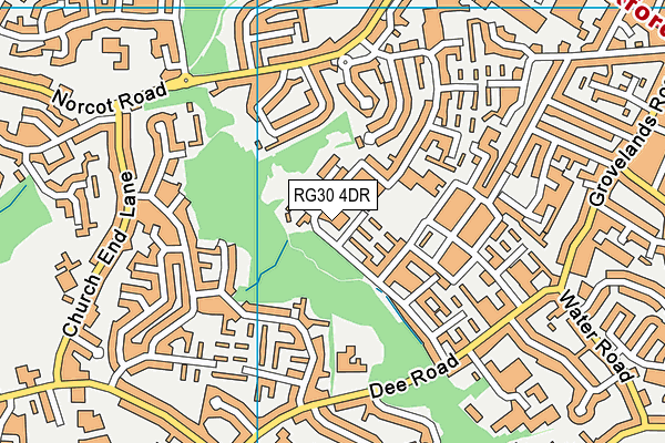 RG30 4DR map - OS VectorMap District (Ordnance Survey)
