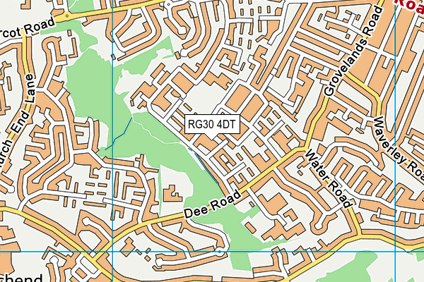 RG30 4DT map - OS VectorMap District (Ordnance Survey)