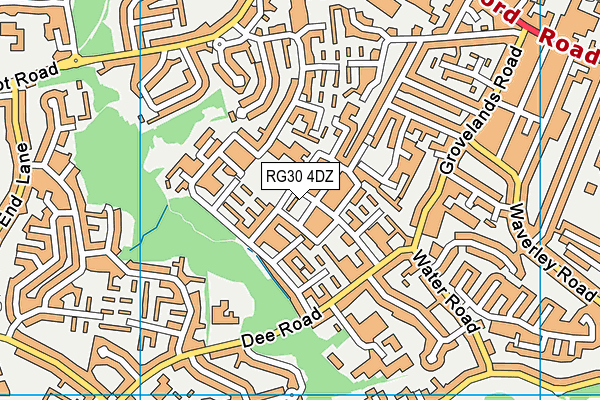 RG30 4DZ map - OS VectorMap District (Ordnance Survey)