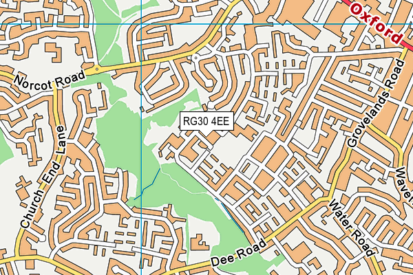 RG30 4EE map - OS VectorMap District (Ordnance Survey)