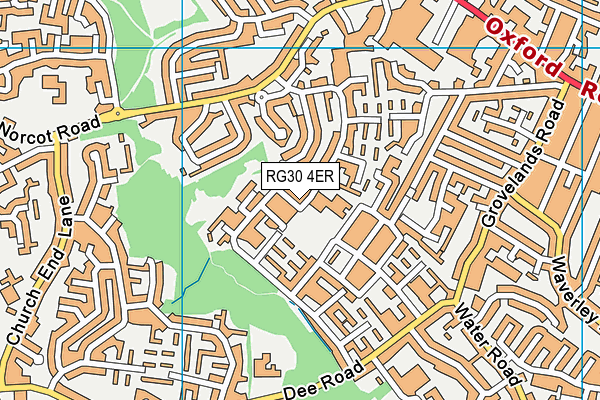 RG30 4ER map - OS VectorMap District (Ordnance Survey)