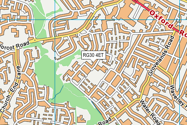 RG30 4ET map - OS VectorMap District (Ordnance Survey)