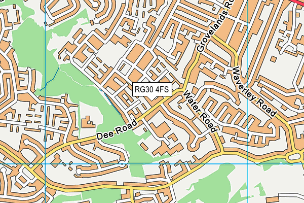 RG30 4FS map - OS VectorMap District (Ordnance Survey)
