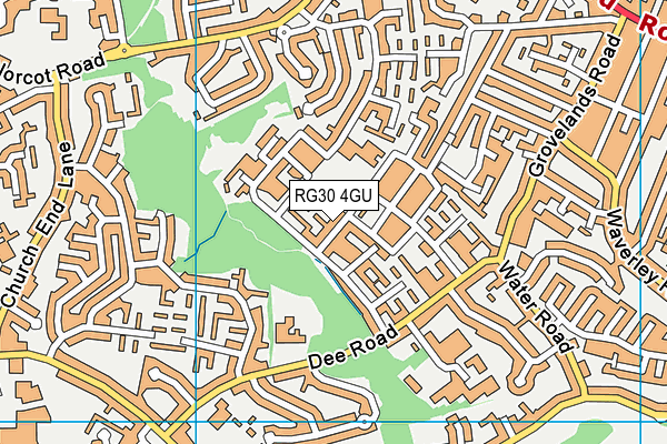 RG30 4GU map - OS VectorMap District (Ordnance Survey)