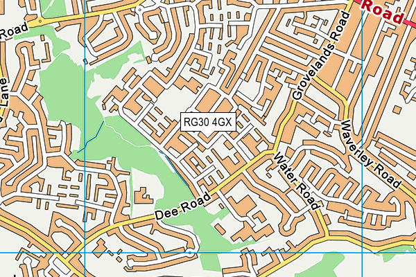 RG30 4GX map - OS VectorMap District (Ordnance Survey)