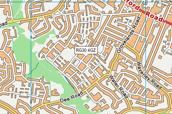 RG30 4GZ map - OS VectorMap District (Ordnance Survey)