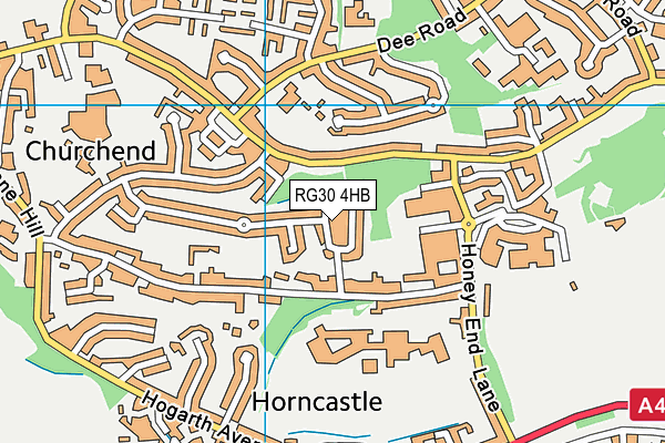 RG30 4HB map - OS VectorMap District (Ordnance Survey)