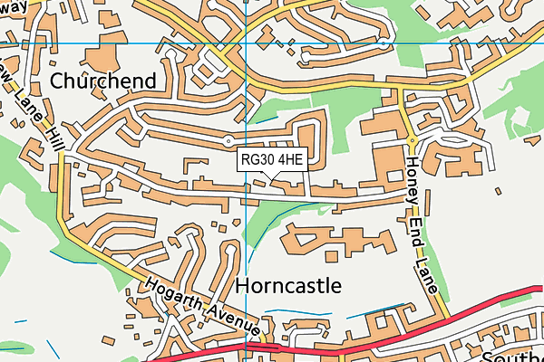 RG30 4HE map - OS VectorMap District (Ordnance Survey)