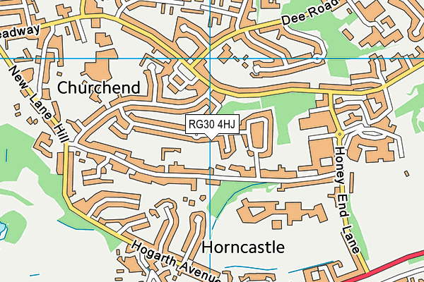 RG30 4HJ map - OS VectorMap District (Ordnance Survey)