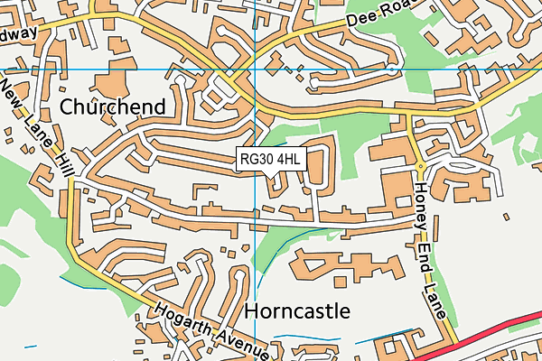 RG30 4HL map - OS VectorMap District (Ordnance Survey)