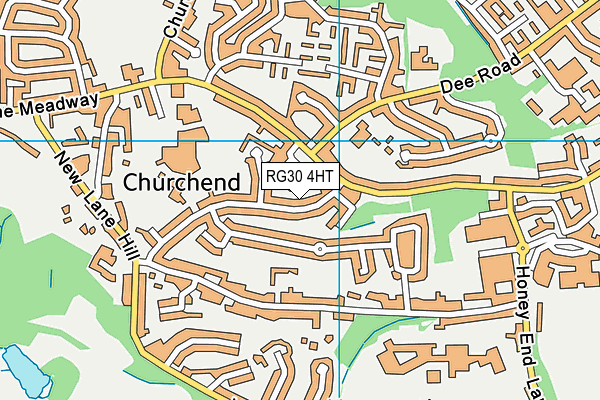 RG30 4HT map - OS VectorMap District (Ordnance Survey)