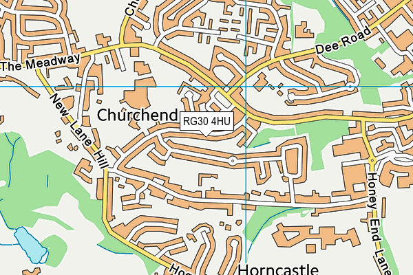 RG30 4HU map - OS VectorMap District (Ordnance Survey)