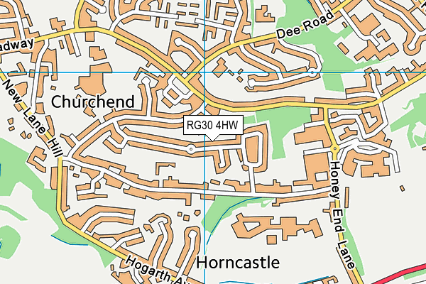 RG30 4HW map - OS VectorMap District (Ordnance Survey)