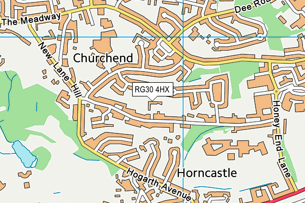 RG30 4HX map - OS VectorMap District (Ordnance Survey)