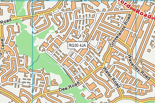 RG30 4JA map - OS VectorMap District (Ordnance Survey)