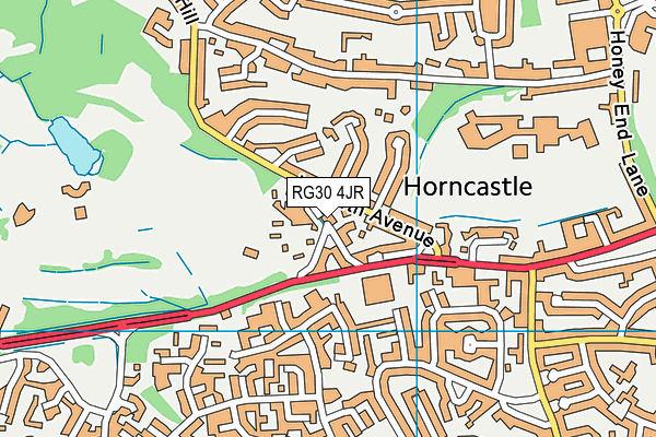 RG30 4JR map - OS VectorMap District (Ordnance Survey)