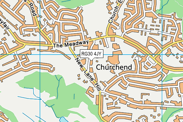 RG30 4JY map - OS VectorMap District (Ordnance Survey)