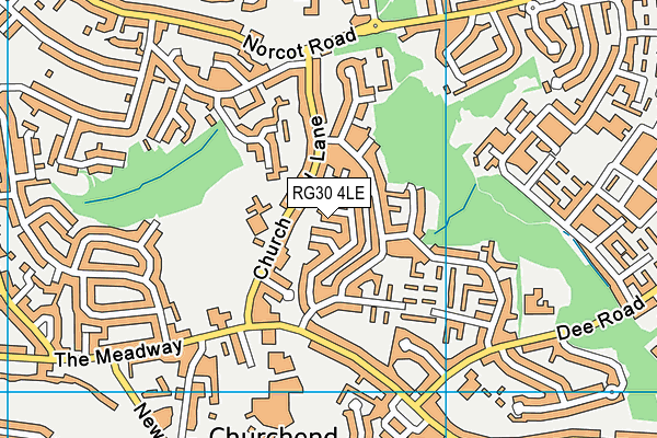 RG30 4LE map - OS VectorMap District (Ordnance Survey)