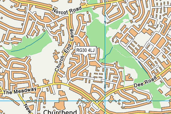 RG30 4LJ map - OS VectorMap District (Ordnance Survey)