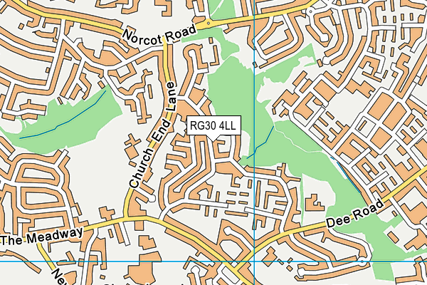 RG30 4LL map - OS VectorMap District (Ordnance Survey)