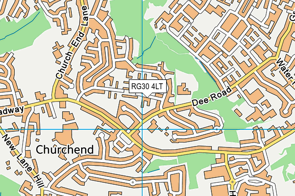 RG30 4LT map - OS VectorMap District (Ordnance Survey)
