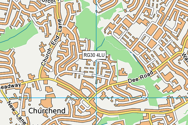 RG30 4LU map - OS VectorMap District (Ordnance Survey)