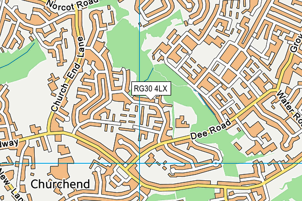 RG30 4LX map - OS VectorMap District (Ordnance Survey)