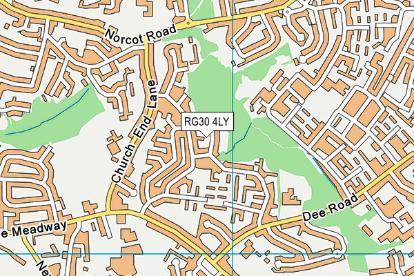 RG30 4LY map - OS VectorMap District (Ordnance Survey)