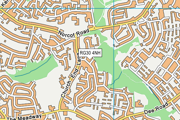 RG30 4NH map - OS VectorMap District (Ordnance Survey)