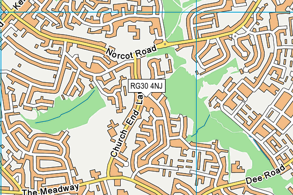 RG30 4NJ map - OS VectorMap District (Ordnance Survey)