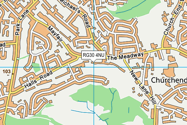 RG30 4NU map - OS VectorMap District (Ordnance Survey)