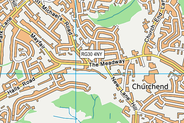 RG30 4NY map - OS VectorMap District (Ordnance Survey)