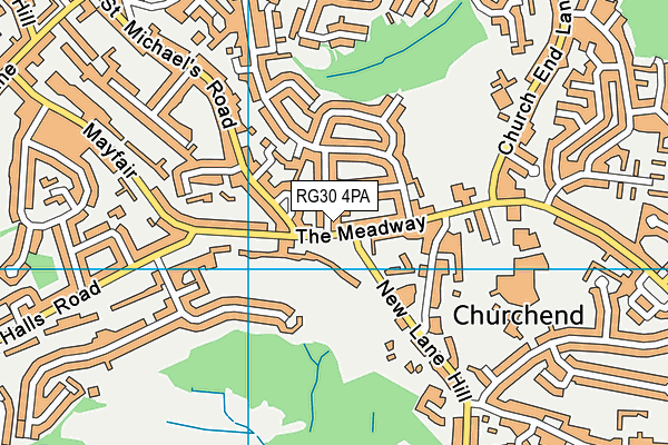 RG30 4PA map - OS VectorMap District (Ordnance Survey)