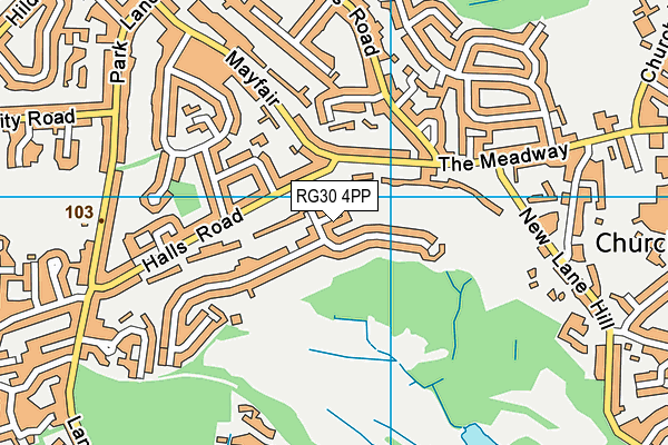 RG30 4PP map - OS VectorMap District (Ordnance Survey)