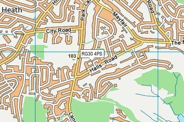 RG30 4PS map - OS VectorMap District (Ordnance Survey)