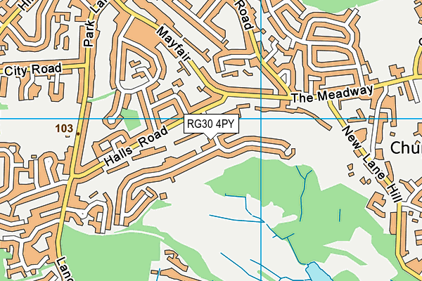 RG30 4PY map - OS VectorMap District (Ordnance Survey)